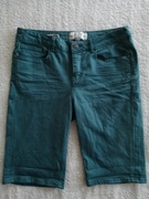 Zielone jeansowe krótkie spodenki szorty FatFace Denim Bermudy 36 jak nowe