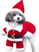 DELIFUR Kostium dla Zwierząt Domowych, Strój Świętego Mikołaja XL