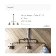 Nowa lampa westwing złoty mosiądz, kula