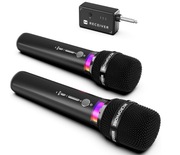 NOWY Zestaw mikrofonów studyjnych, karaoke, imprezowe 2szt + akcesoria