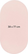 Prześcieradło z gumką owalne 38x77cm 100% bawełny 2szt różowe