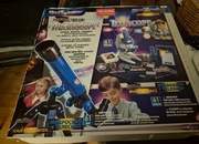 Mikroskop i Teleskop, 61 elementów , zestaw dla młodego badacza.