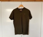 ELEGANCKA KOSZULKA PRADA | REGULAR FIT M – CIEMNO ZIELONA/OLIWKOWA