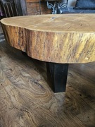 Stolik kawowy z plastra drewna-dab