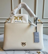 PINKO TOREBKA FLAT CLASSIC NOWA ORYGINALNA BIANCO BAG PINKO LOVE SKÓRA