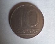 Moneta polska z okresu PRL 10 złotych z 1987 roku