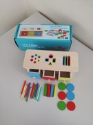 Sorter montessori drewniane szufladki sorter pudełko