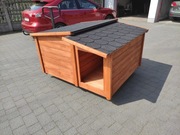 Buda z przedsionkiem tarasem dla psa średnia L ocieplana MASYWNA SOLIDNA