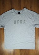 T-shirt Hera r. L bawełniany męski kr rękaw szary