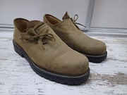 Męskie porządne półbuty, ze skóry nubukowej, rozm.45