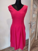 Sukienka malinowa 36 S impreza koktajlowa komunia