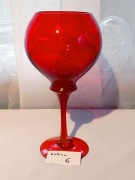 Wazon Horbowy kielich miś kulka kuleczka czerwony prl 