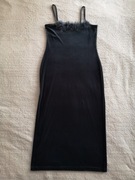 Welurowa elegancka sukienka z piórami George ok. 36 - 38 jak nowa