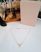 Apart Secret Garden naszyjnik złoty pr. 585 z diamentami liście gałązki