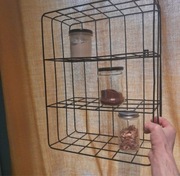 Metalowa półka czarna na sciane 45.5cm na 35cn