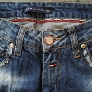 Granatowe Spodnie Jeansy Tommy Hilfiger