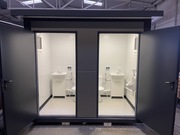 Kontener sanitarny WC socjalny kibel pawilon łazienka