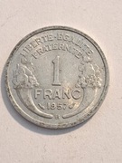 220. Moneta Francja 1 frank 1957 rok B