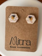 Ilustrowane sześciokątne szpilki Muse