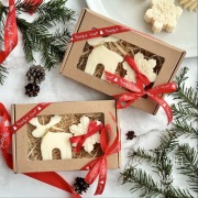 Świeca sojowa renifer śnieżynka zestaw prezent upominek OD RĘKI