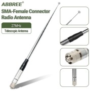Antena ABBREE 27MHz SMA-Female ręczna teleskopowa do CB - 130cm.