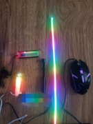 Komputer Argb zestaw, mysz , wspornik GPU