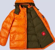 Pikowana, puchowa kurtka z odpinanym kapturem L 52