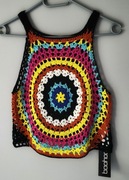 Szydełkowy top marki Boohoo,rozmiar S/M