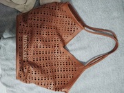 Torba damska brązowa  typu shopper Monnari,