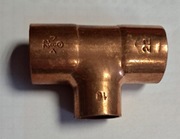 Trójnik miedziany 22-18-22 do lutu