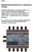 Multiswitch Unicable II 5/1 Johansson 9734 PL