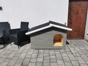 Buda ocieplana z przedsionkiem, otwierany dach 