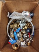 Złączka, zawór , nypel, mosiądz , miedź zestaw instalacyjny 