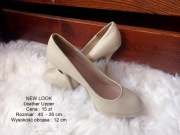 Białe buty damskie na obcasie, Ecru Szpilki 40