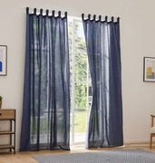 LIVARNO  Zestaw wysokiej jakości 2 x zasłona z lnem i bawełną, 135 x 240 cm