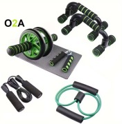 Zestaw Fitness 7w1 z Zielonym Kółkiem AB do Ćwiczeń Domowych
