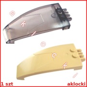 LEGO 30536 SZYBA 8x4x2 z zawiasem piaskowy/Tan/7316 czarny Trans-Black