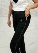 MEGI spodnie z delikatnym lampasem