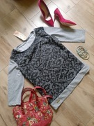 Bluza Byo la la! Z metką, aplikacja skóra i tiul 