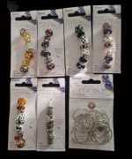 Zestaw Charms 54szt Kolczyki koła 6 par charmsy 