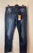 NOWE wyszczuplające dżinsy, elastyczne, szeroki pas  MARC LUNGE 42