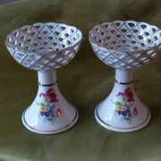 Świeczniki porcelanowe zestaw 2 szt