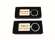 Breloczki Babcia i Dziadek PERSONALIZOWANE grawer prezent