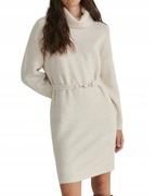 Jasnobeżowa dzianinowa sukienka z golfem, Reserved, rozmiar L