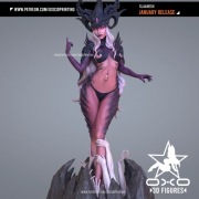 Figurka druk 3D żywica 12K " Slaanesh Standard & NSFW " - 120 mm