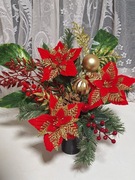 Stroik/ wiązanka bożonarodzeniowa na cmentarz, wazon 