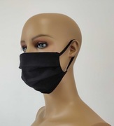 Maska maseczka na twarz czarna bawełniana