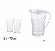 Nowy Dzbanek diamentowy +2 szt Kubek tupperware