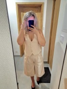 Garnitur damski, Kamizelka, krótkie szwedy rozmiar S/M 