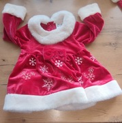 Komplet mikołajkowy dla dziewczynki 80/86